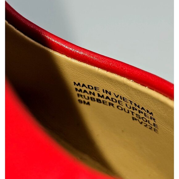 NWOB Michael Kors Women's Crimson  Jilly Gold MK Accent Ballet Flats Size 9 2303 - Picture 8 of 16